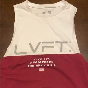 Live fit two tone gym tank top